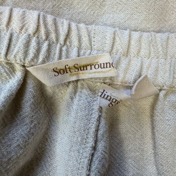 SOFT SURROUNDINGS womens size medium M 100% cotton gauzy button leg casual pants - Picture 7 of 8
